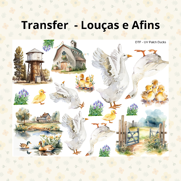 Transfer para Louças e Afins - Patch Ducks
