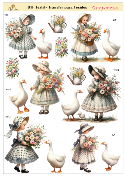 DTF UV - Transfer para Louças e Peças Rígidas Camponesas