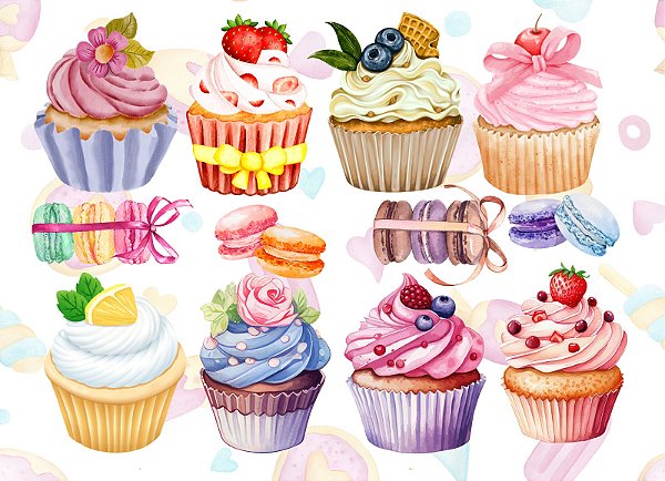 Kit Customização Textil - Cupcake