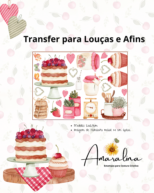 Transfer para Louças e Afins - Coleção Afeto