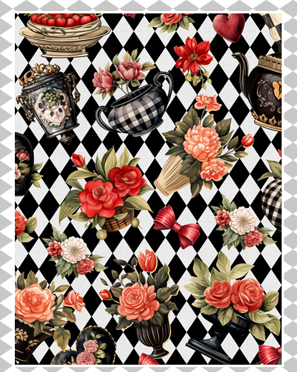 Estampa Corrida Black e White