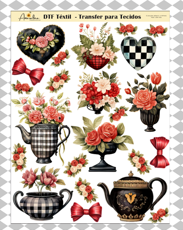 Kit Customização Textil - Black e White