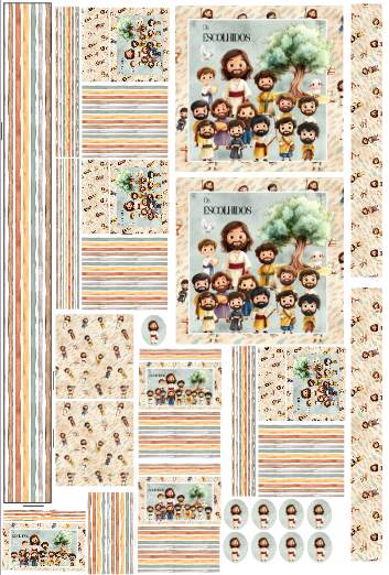 Painel Criativo Tote Bag, Moedeiro e Necessérie - Os Escolhidos