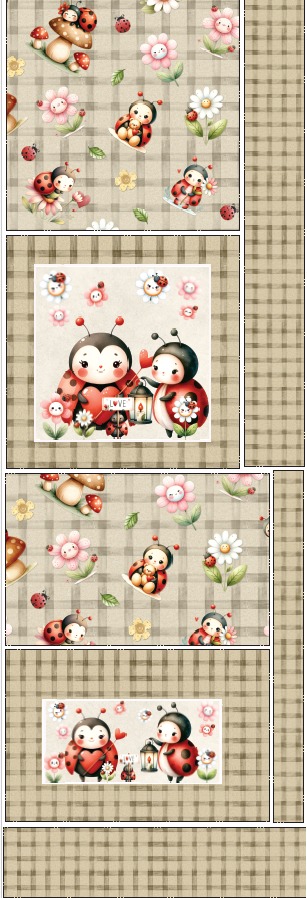 Painel Criativo Cestinha de Alimentos - Joaninhas