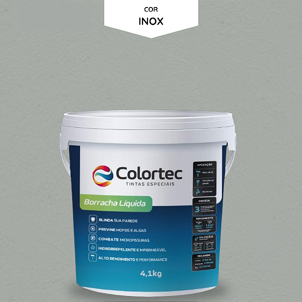 TINTA BORRACHA LIQUIDA 18L - COR INOX