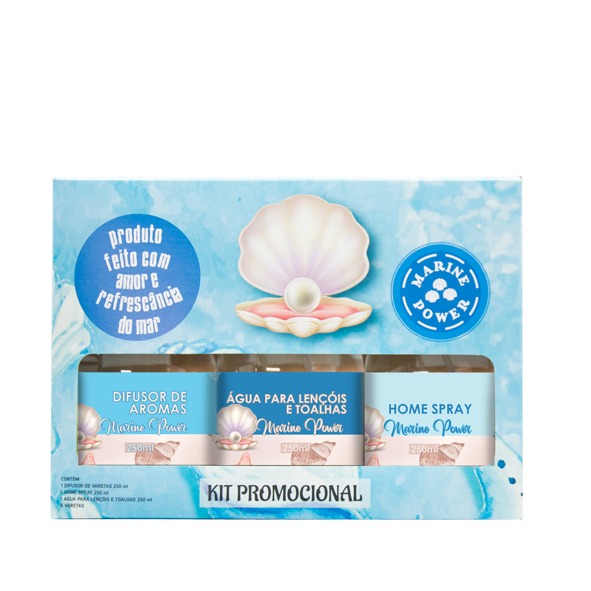 KIT TRIO (01 DIFUSOR DE AROMAS + 01 HOME SPRAY + 01 AGUA PARA LENÇOIS)