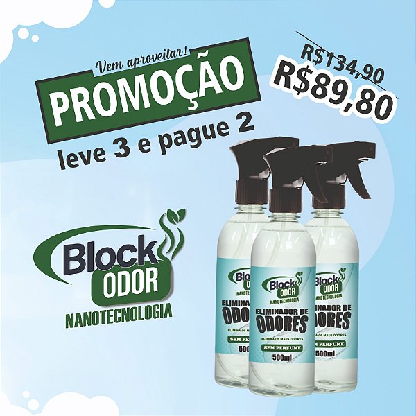 ELIMINADOR DE ODORES 500ML (LEVE 3 PAGUE 2)