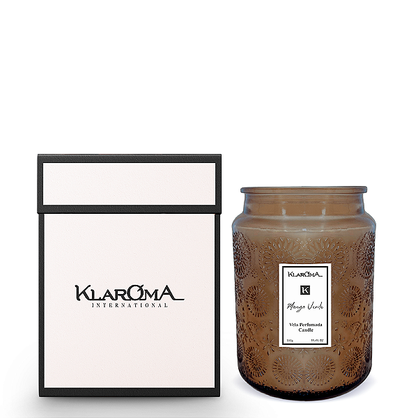 Vela Manga Verde Copo Âmbar - 550g