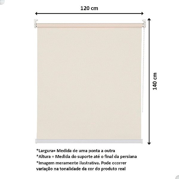 Persiana Rolô Tela Solar 5% - Bege