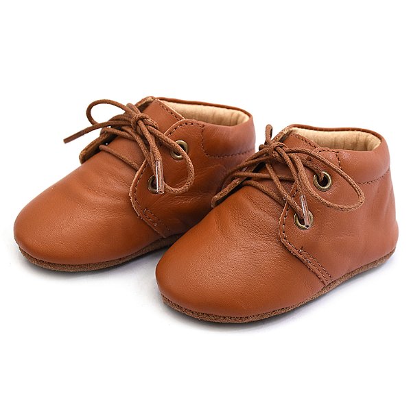 Calçado Moccs Infantil Unissex em Couro Cor Carmel - Modelo 3001 | Bili Bilu