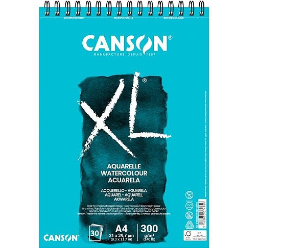 Bloco De Papel Canson Aquarela Xl Aquarelle 300g/m² A4