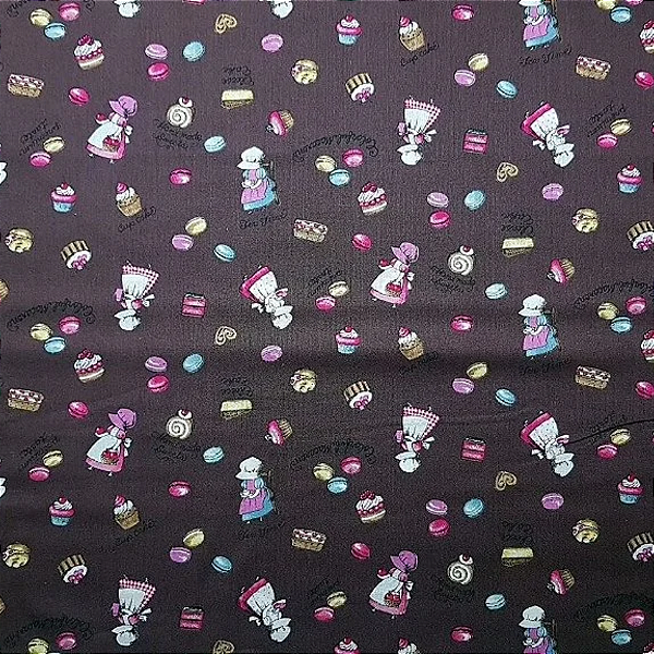 Sunbonnet Cupcake. Algodão Japonês. JT0032 (49x55cm)