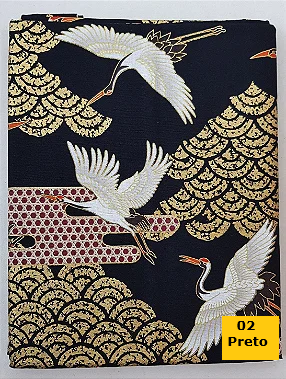 Great Tsuru. Tecido Japonês Douradinho. 0000560 (49x55cm)