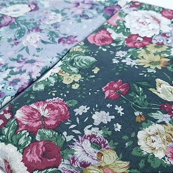 Flowers Vintage LiVd. Alg+Linho Japonês. JF0016 (50x110cm)