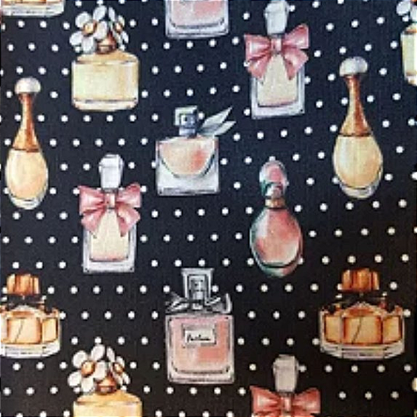 Perfumes. Tecido Algodão Digital. (50cmx150cm)