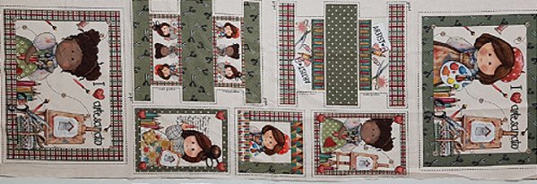 Necessaire Artes - Painel Faça Você Mesmo. Tecido Digital 100%Algodão