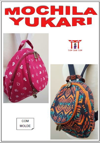 Projeto: Mochila Yukari  (vide Desconto do COMBO)