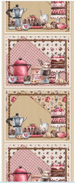 Café com Amigas. Jogo Americano - Painel Faça Você Mesmo. Tecido Digital 100%Algodão