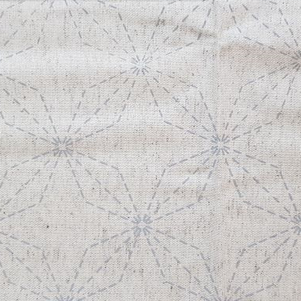 Risco Sashiko Estrelas para Bordar Tecido Linho Nacional