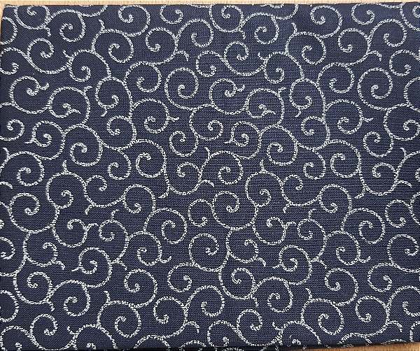 Mini espirais. Navy.100%Alg.Japonês. (50x55cm)