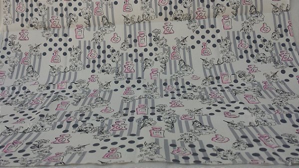Perfume em Flores. Alg + Linho. BCA059 (50x55cm)