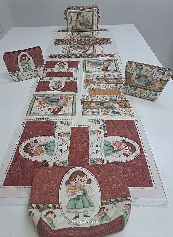 Necessaire Costurando - Painel Faça Você Mesmo. 100%Alg.Dig.