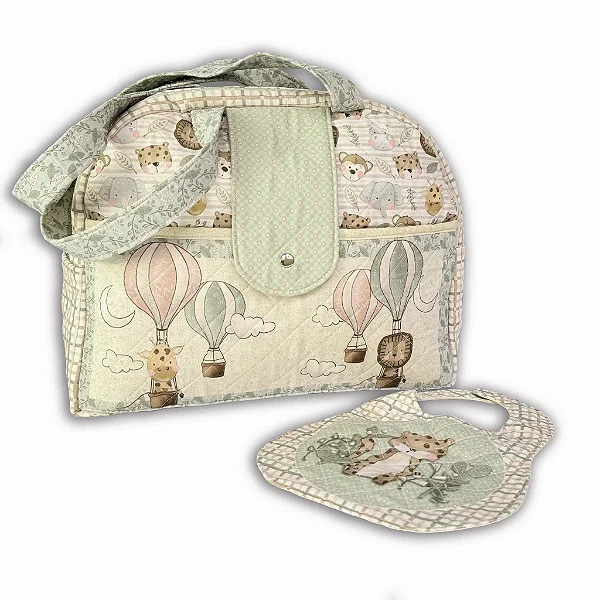 Bolsa Safari - Painel Tricoline Digital - Fuxicos e Fricotes DIY