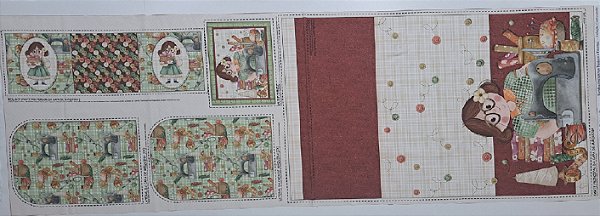 Capa de Máquina. Costurando - Painel Faça Você Mesmo. Tecido Digital 100%Algodão