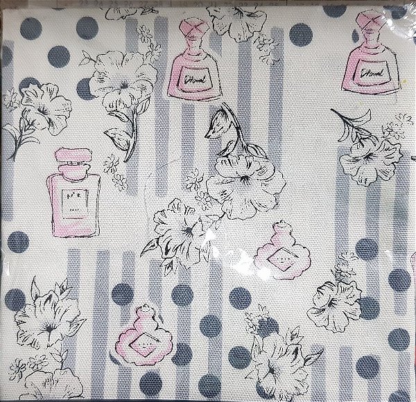 Fragrancy Flower. Alg+Linho Jap.  (50x55cm)