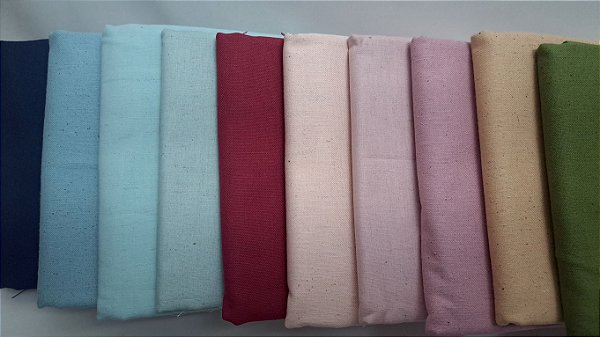 Linho Liso colorido. (50x150cm)