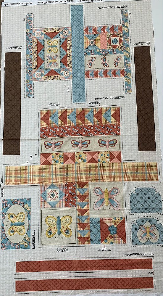 Bolsa Fadas e Borboleta - Painel Faça Você Mesmo. Tecido Digital 100%Algodão