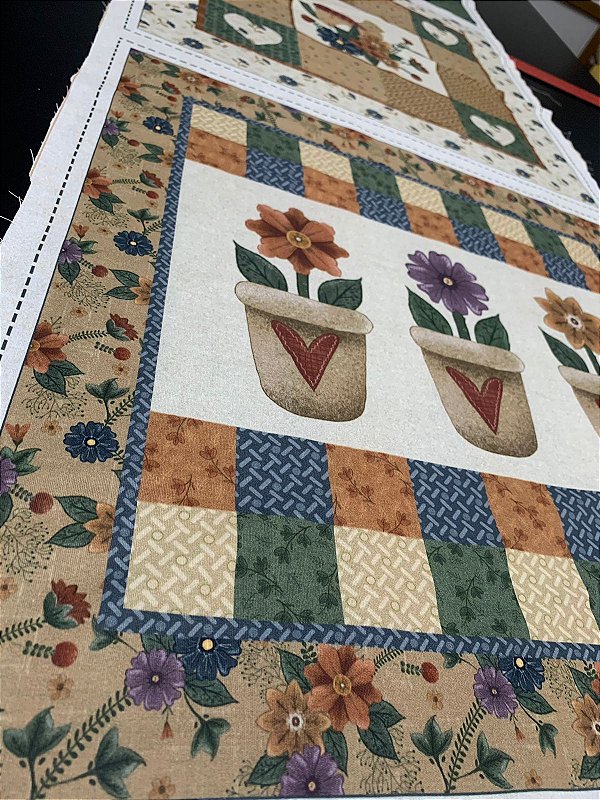 Bloco Amo Aplique 2 - Painel Faça Você Mesmo. Tecido Digital 100%Algodão