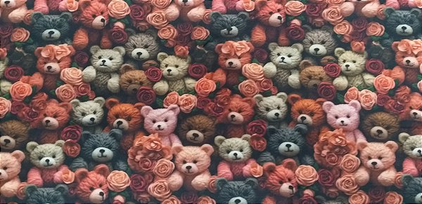 Bear wtih flower100%Alg.Dig. (48,x75)