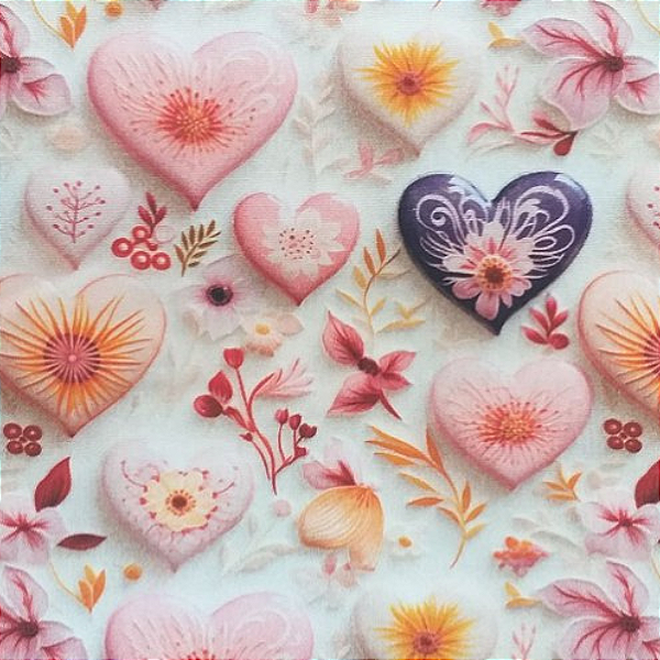 Corações e flores100%Alg.Dig. (50x75)