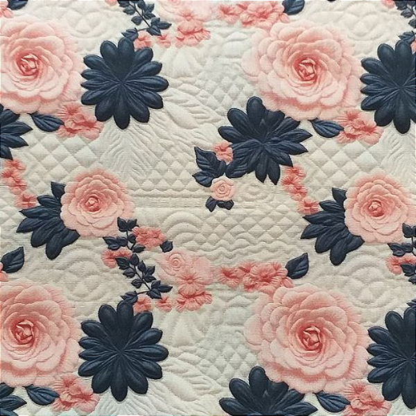 Flores de outono - Fabricart -Tecido Tricoline Digital (50x75)