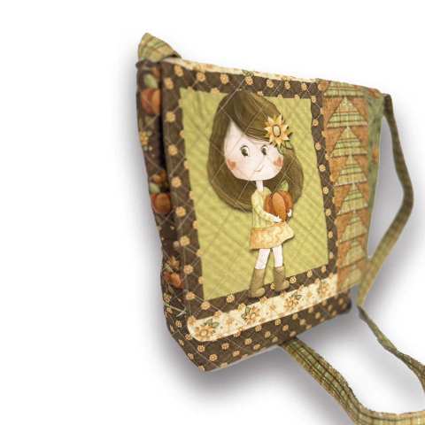 Bolsa Outono - Painel Tricoline Digital.- Fuxicos e Fricotes DIY