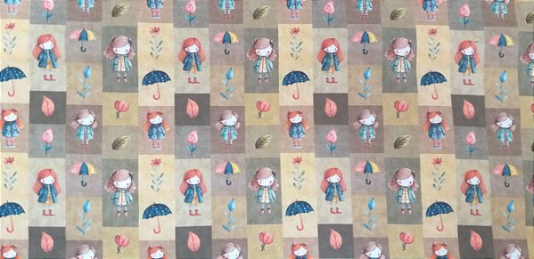 Dia Chuva. Digital Fab. 100% Algodão (50x75)