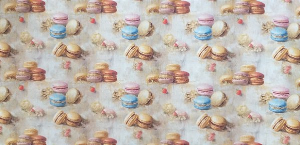Macarrons. Digital Fab. 100% Algodão (50x75)