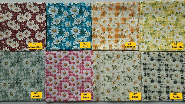 Margarida. Fab.100% Algodão Digital(50x75)