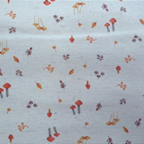 Cogumelo - Linho Misto - Costura Criativa - 50x150cm