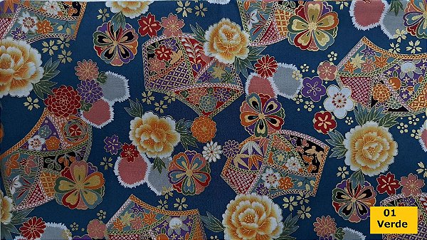 FlowerShield JD4114. Tricoline 100% Alg.Japonês. (49x55cm)