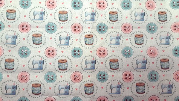 Botões. Digital 100%Alg. 50x150cm, ND4151