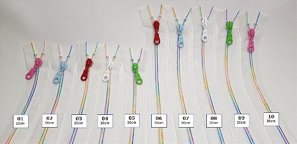 Zíper Transparente/Colorido. Mother Land. AA023