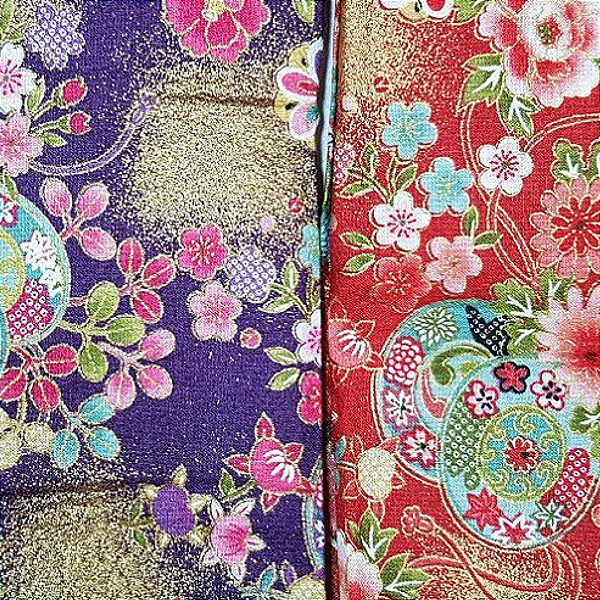 Flowers-06. Tecido Japonês 100% Algodão (50x55cm)