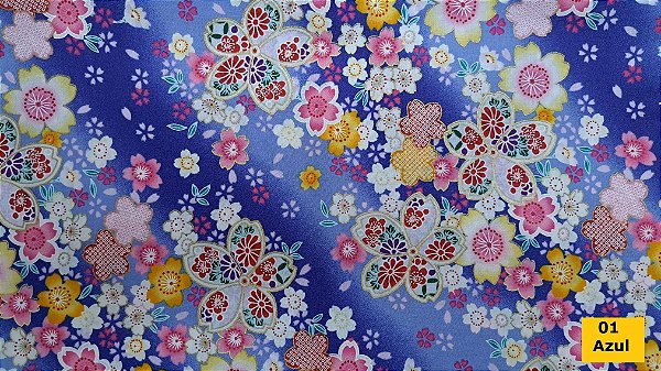 Degradê Flower JD4123. Tricoline 100% Alg.Japonês. (49x55cm)