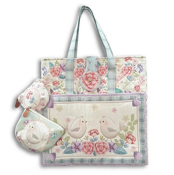 Bolsa Passarinhos. Painel.100%Alg.Dig.(NP4156)