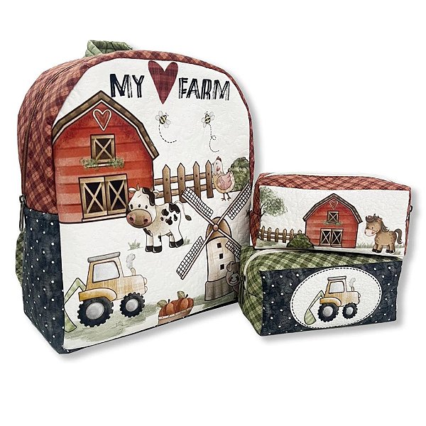 Mochila Fazendinha. Painel.100%Alg.Dig. (FUP4181)