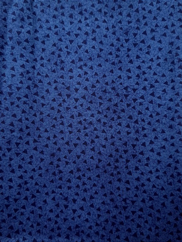 Triângulos Azul Marinho. Tricoline 100%Algodão (50x150)