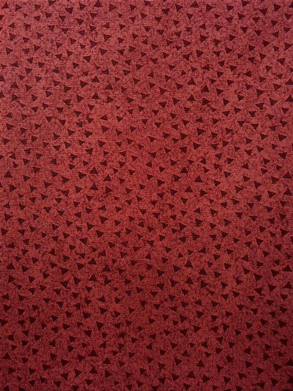 Triângulos Vinho. Tricoline 100%Algodão (50x150)
