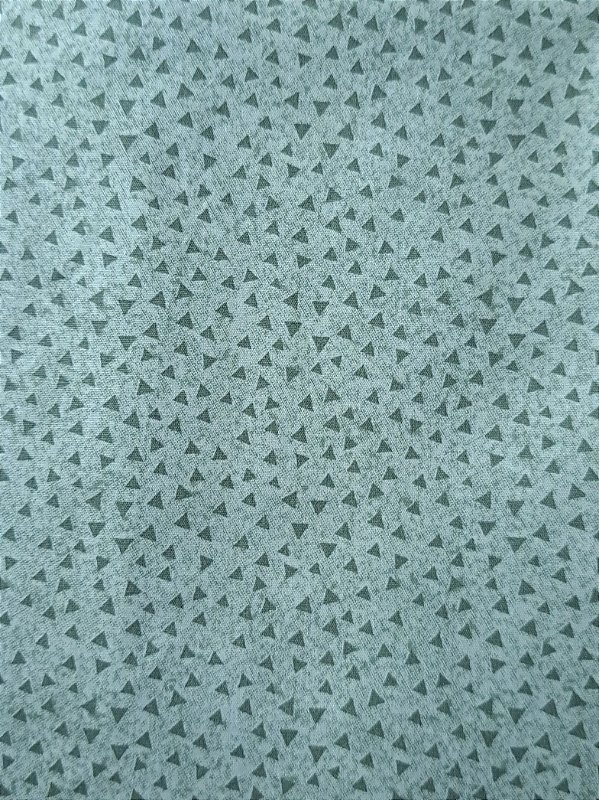Triângulos Verde. Tricoline 100%Algodão (50x150)